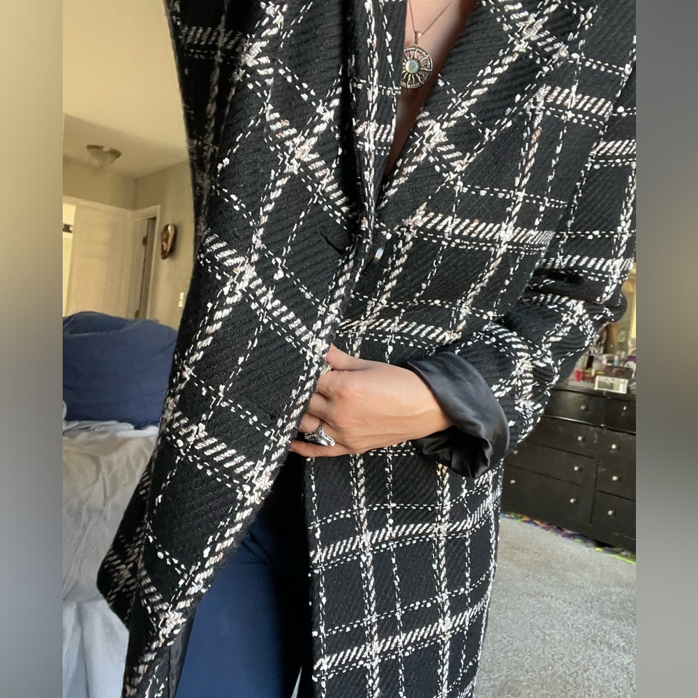 SALE!!!!! NEW elegant Liz Claiborne tweed plaid coat XL fits large